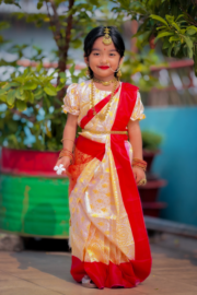 বাচ্চাদের জন্য নরম ও আরামদায়ক কাতান শাড়ি ✨