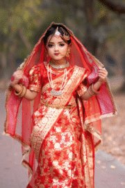 বাচ্চাদের বেনারসি কাতান শাড়ি (ম্যাচিং ওড়না (Dupatta) – ফেস্টিভ্যাল ও ফ্যামিলি অনুষ্ঠানের জন্য পারফেক্ট (Copy)